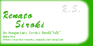 renato siroki business card